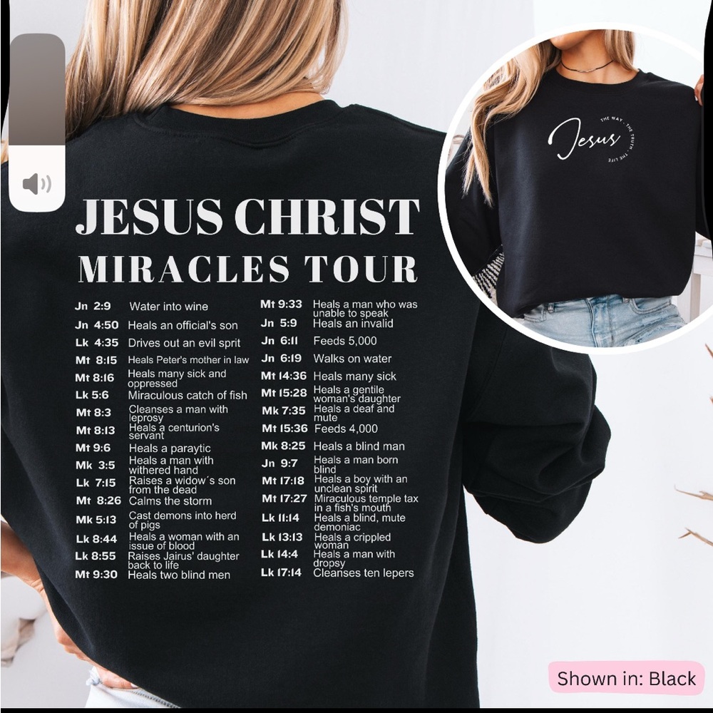 Black Jesus Christ Miracles Tour Sweatshirt
